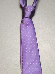 J. Crew 100% Silk Purple Ribbed Pin Dot Tie 61"x2.5" - Picture 1 of 6