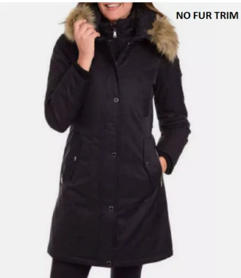 1 MADISON WOMEN WATER RESISTANT PARKA  HOOD JACKET(BLACK M)GENTLY USED - Image 1 of 4