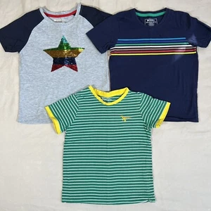 Lot of 3 Boys Mountain Warehouse Short Sleeve Shirts Size 6 Flip Sequin Stripe U - Picture 1 of 8
