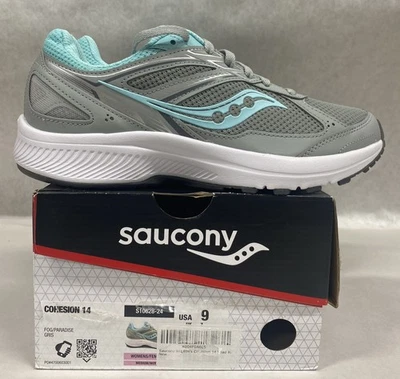 Zapatos para correr Saucony Cohesion 14 para mujer blancos grises como nuevos talla 9 Foto 1 de 4