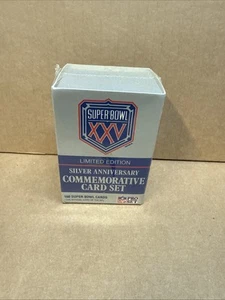 Juego de 160 cartas conmemorativas aniversario plata Super Bowl XXV 1990 Pro Set - Imagen 1 de 2