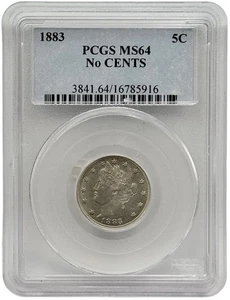 1883 Liberty V Cent Nickel PCGS MS64 No Cents - Picture 1 of 2