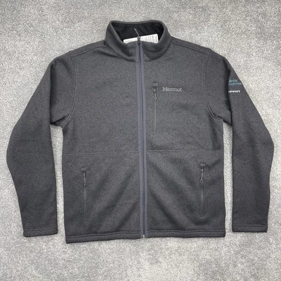 Marmot 夹克男式大号黑色落线全拉链模拟领新品 — 第 1/4 张图片