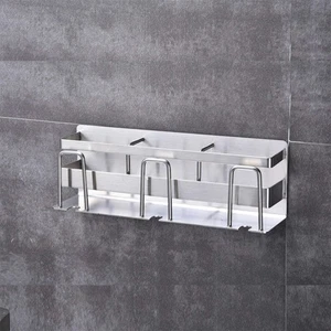  1PC Stainless Steel Toothbrush Holder Three People Toothbrush Holder No - Picture 1 of 11