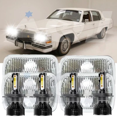 For Cadillac Commercial Chassis 1983 4x6" inch LED DRL Headlights High-Low 4PCS - Imagem 1 de 4