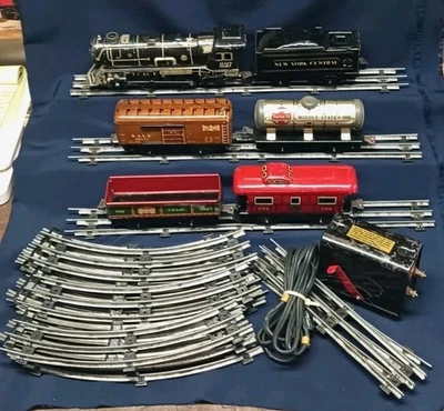  Marx O Gauge 897 Steam Locomotive w/ NYC Tender and 4 Freight Car Set - Image 1 of 4