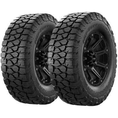 (QTY 2) LT265/70R18 BFG HD-Terrain T/A KT 124/121Q LRE Black Wall Tires Foto 1 de 4