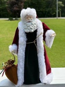 Santa Clause With Red Robe And Sack Tree Topper 12” - Picture 1 of 7