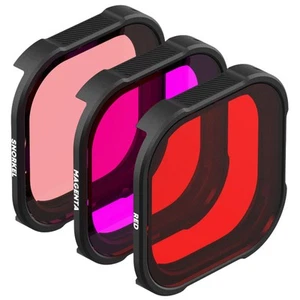 Red Filter 3-Pack for GoPro Hero13 Protective Housing - Fits Hero9/10/11/12/1... - Picture 1 of 7