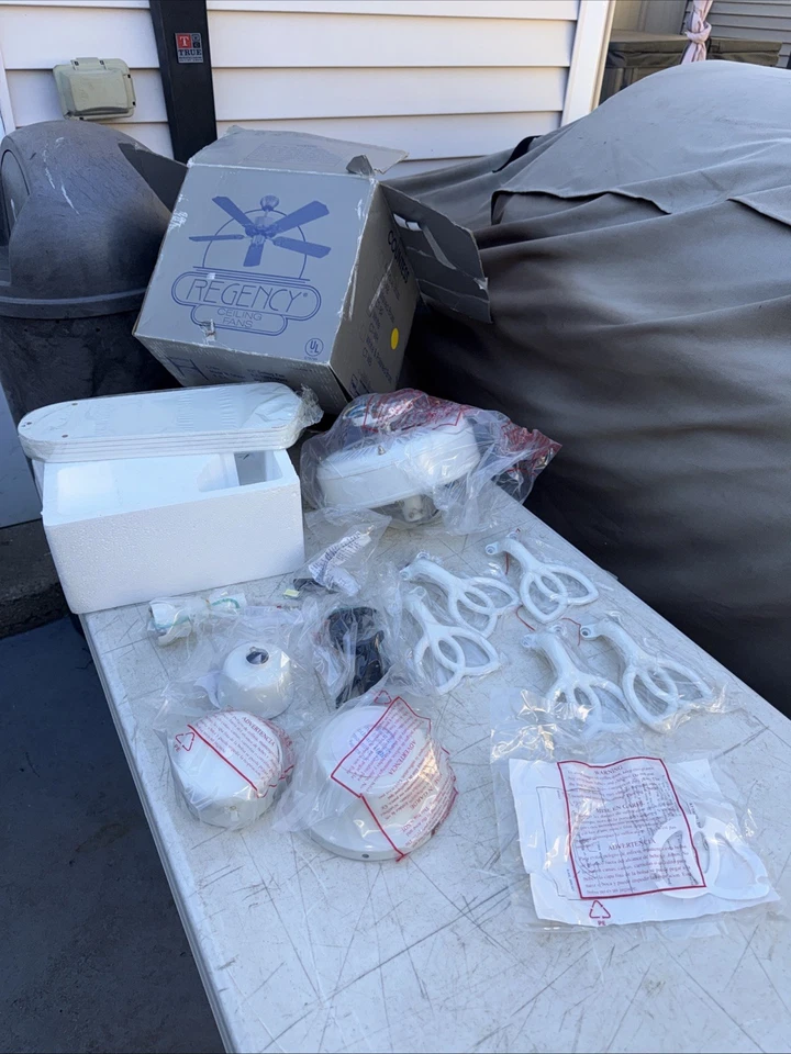 New Old Stock Regency Marquis Countess 42" 5 Blade Ceiling Fan, White - Image 1 of 4