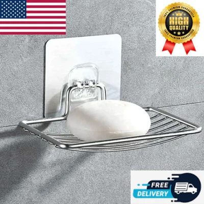 Jabonera de acero inoxidable montada en la pared soporte baño cesta de ducha caja de almacenamiento Foto 1 de 2