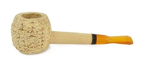 Missouri Meerschaum Morgan Maispfeife mit Bernsteinmundstück - Bild 1 von 3