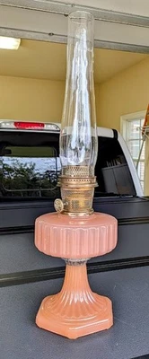 Antique 1936 Aladdin Corinthian Model B-116 Rose Moonstone Oil Lamp Chimney - image 1 of 4