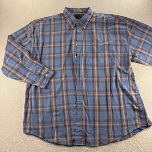 Sun River Herren XXL kariertes Button Down Hemd Langarm faltenfleckenabweisend - Bild 1 von 7