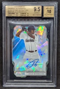 Bowman Sterling Rookie Julio Rodriguez 2019 negro atómico ref automático radiocontrol/10 BGS 9,5 - Imagen 1 de 4