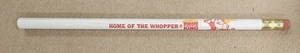 1970’s BURGER KING Pencil Home of the Whopper --Original KING LOGO unused - Picture 1 of 2