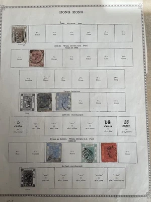 Collection of Old British Empire stamps on album pages - Image 1 of 4