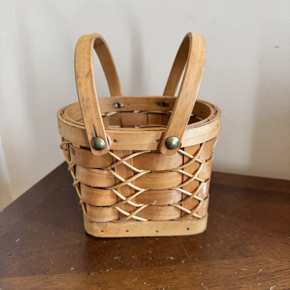 Organizador de almacenamiento de cesta tejida vintage para baño y cuerpo para decoración del hogar Foto 1 de 4