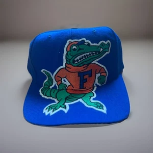 VINTAGE 90s FLORIDA GATORS THE GAME AMERICAN NEEDLE SNAPBACK HAT BIG LOGO WOOL - Picture 1 of 4
