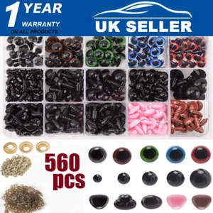 560*Safety Noses Eyes and Washers For Plush Teddy Bear Doll Toys Making Craft U - Picture 1 of 10