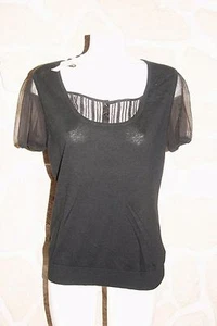 Haut noir neuf taille 3 marque Gérard Darel avec cachemire étiqueté à 122€ (v) - Imagen 1 de 2