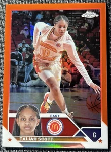 2023 Topps Chrome McDonald’s All American Taliah Scott rifrattore arancione #/25 👀 - Foto 1 di 4