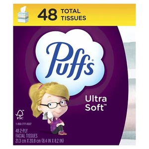 Puffs Tessuti Viso Ultra Morbidi Senza Lozione, 1 Cubo, 48 Tessuti per Scatola - Foto 1 di 12