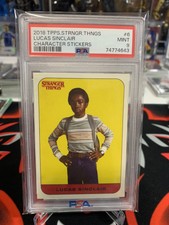Lucas Sinclair #6 2018 Topps Stranger Things Season 1 Character Stickers PSA 9