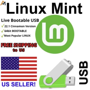 Linux Mint Latest 22.1 Cinnamon Version 64bit BOOTABLE/LIVE USB FREE SHIPPING - Picture 1 of 4