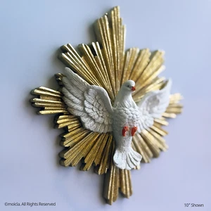Estatua de resina Espíritu Santo - Figura de pared católica de 10" - Espíritu Santo - Imagen 1 de 3