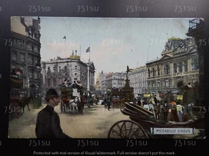Victorian Image, Eros, Policeman at PICCADILLY CIRCUS, LONDON. Rapco view #2000 - Picture 1 of 2