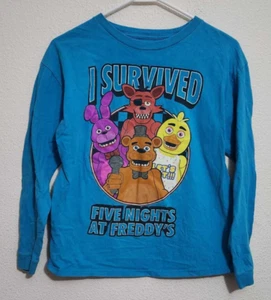 Five Nights At Freddy's Graphic Print Boys Large Long-Sleeve T-Shirt FNAF - Picture 1 of 3
