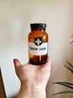 Vintage Merck Calcium Lactate Apothecary Medicine Pharmacy Amber Glass Bottle