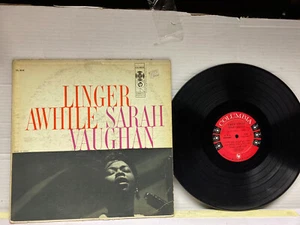 Sarah Vaughan "Linger Awhile" 1956 Columbia (six-eye) Mono. ex free shipping - Picture 1 of 4
