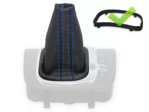 FOR VW SCIROCCO DSG automatic 2008-2017 GEAR GAITER BLUE STITCH + PLASTIC FRAME - Picture 1 of 6