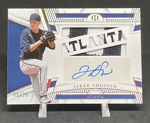 2023 National Treasures JARED SHUSTER/25 Holo Gold Auto Patch Braves - Bild 1 von 2