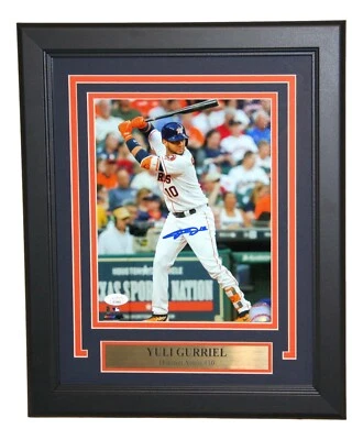 Yulieski Yuli Gurriel Autographed 8x10 Photo Framed Houston Astros JSA - Image 1 of 2