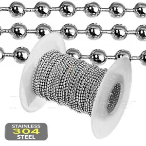 STAINLESS STEEL Ball Chain Necklace Hypoallergenic JEWELLERY MAKING _719 - Picture 1 of 1