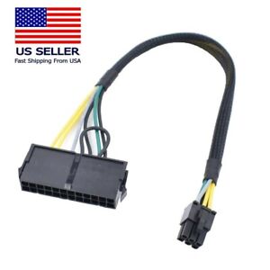 24 Pin to 6 Pin ATX PSU Power Adapter Cable for Dell OptiPlex and More MB