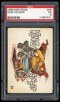 1969 Donruss Odd Rods Sticker #44 King Cougar PSA 5 - Image 1 of 3