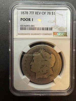 1878 Morgan $1 PO01 7TF Rev of 78 NGC Lowball Rare Silver Scarce Collector Coin - Image 1 of 4