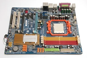 GIGABYTE GA-M57SLI-S4 AM2 NVIDIA nForce 570 SLI MCP ATX AMD Motherboard - Picture 1 of 3