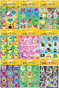 6 Stickers Sheets - 72 Stickers - 26 Designs - Party Bag Filler Pinata Toy Kids