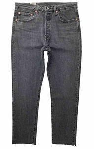 Pantalones de mezclilla Levi’s 501 para mujer 31x28 ajustados dobladillo crudo negros con botones nuevos con etiquetas - Imagen 1 de 10