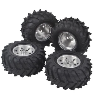 RC Rubber Tires w/Alu Rims Truck Pin Spike Tires for Tamiya Monster Beetle CW-01 - Bild 1 von 6