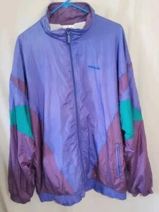 80er/90er Vintage Adidas Trainingsjacke Damen XL Windbreaker Trainingsjacke - Bild 1 von 12
