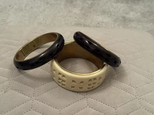 Set of 3 bangles cream and black brand new warehouse rrp £16.00 - Picture 1 of 10