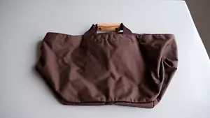 NEW - HERVE CHAPELIER Nylon Tote with Leather Handle - Brown - Picture 1 of 9