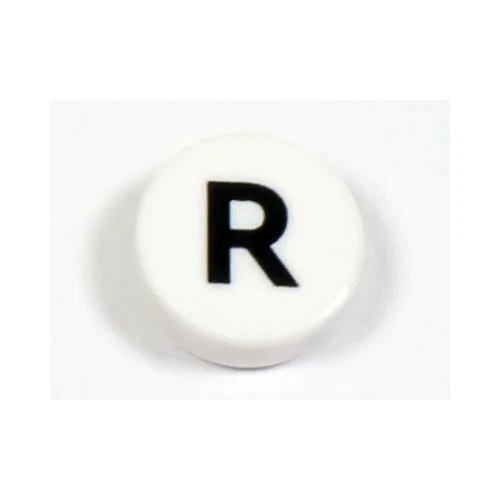 LEGO Stadt Zubehör Alphabet Großbuchstabe Buchstabe “R” Stein Rund 1 x 1 (S) - Bild 1 von 1
