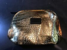 NEW NWOT Pure Barre Gold Shine Clutch Pouch Makeup Bag or Wallet